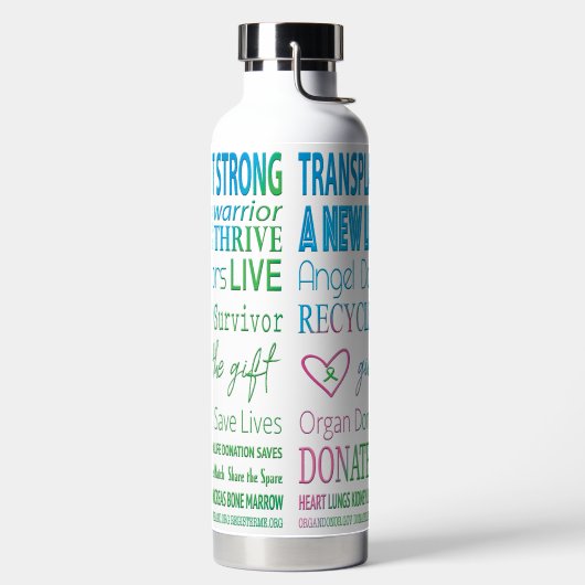 Organspende bei Neuem Leben Trinkflasche (links)