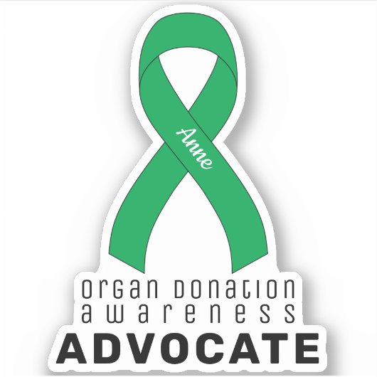 Organspende - Bewusstsein des Advocate Vinyl Stick Aufkleber (Vorderseite)