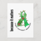 Organspende Blume Postkarte (Vorderseite)