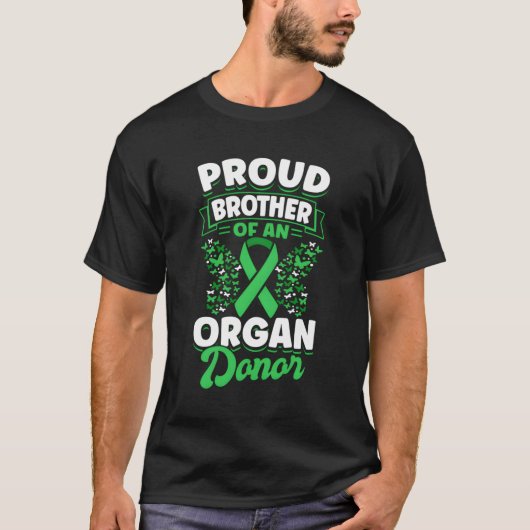 Organspende Grüner Schleifer aus einem oder T-Shirt (Vorderseite)