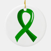Organspende-grünes Band 3 Keramik Ornament (Hinten)