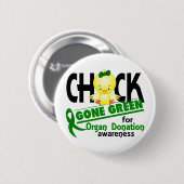 Organspende-Küken gegangenes Grün 2 Button (Vorne & Hinten)