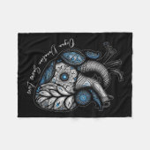 Organspende Rette Herztransplantation Fleecedecke (Vorderseite (Horizontal))