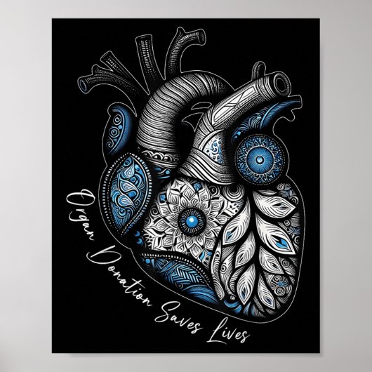 Organspende Rette Herztransplantation Poster (Vorne)