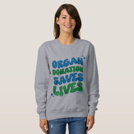 Organspende Rette Leben Sweatshirt (Vorne ganz)