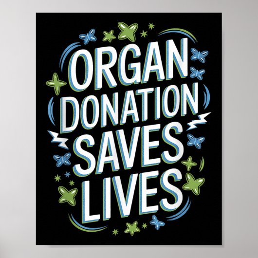Organspende Rette Lebenszeit durch nationale Spend Poster (Vorne)