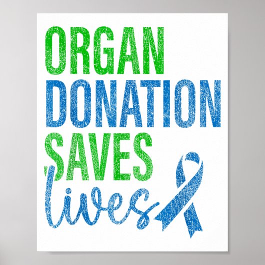 Organspende rettet Leben Nationale Grafik Poster (Vorne)