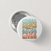 Organspende Rettet Leben T-Shirt Button (Vorne & Hinten)
