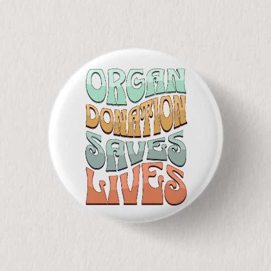Organspende Rettet Leben T-Shirt Button (Vorderseite)