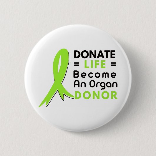 Organspende rettet Leben, Transplantationsbewussts Button (Vorderseite)