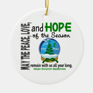 Organspende-Weihnachten 3 Keramik Ornament