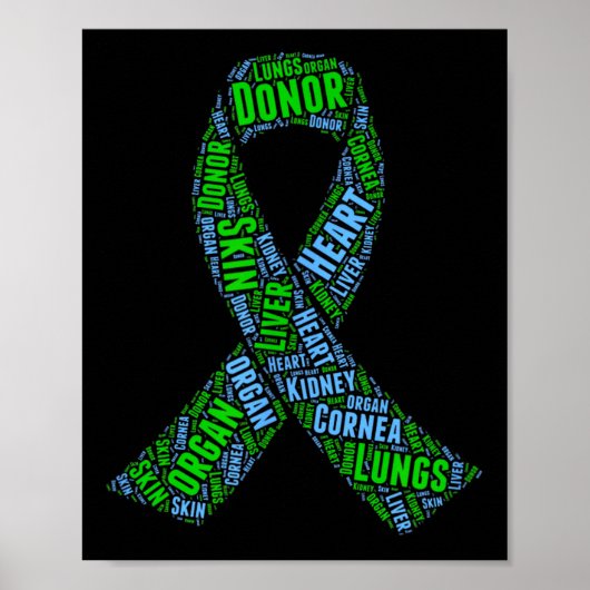 Organspendenbewusstsein Transplantation oder Empfä Poster (Vorne)