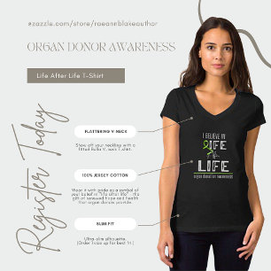 Organspender-Bewusstsein Leben Nach Dem Leben V-Au T-Shirt