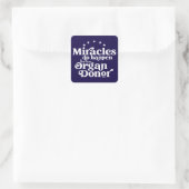 Organspender-Bewusstsein Wunder Quadratischer Aufkleber (Tasche)