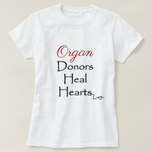 Organspender Rote und Schwarze Typografie Grafik T-Shirt