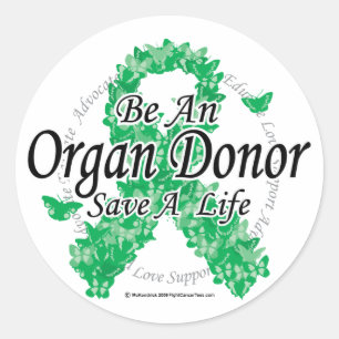 Organspender Runder Aufkleber
