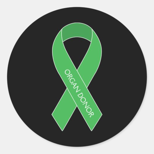 Organspender Runder Aufkleber (Vorderseite)