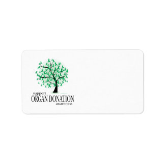 Organspenderbaum Adressaufkleber