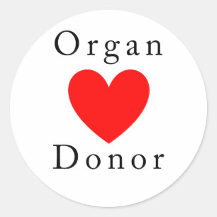 Organspenderhemd Runder Aufkleber
