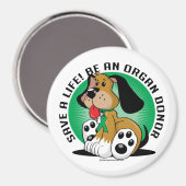 Organspenderhund Magnet (Vorderseite/Rückseite)