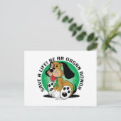 Organspenderhund Postkarte (Stehend Vorderseite)