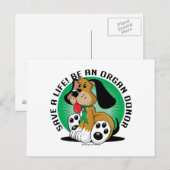 Organspenderhund Postkarte (Vorne/Hinten)