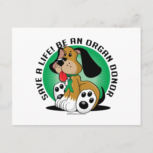 Organspenderhund Postkarte (Vorderseite)