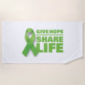 Organspenderin Awareness Beach Handtuch (Vorderseite)