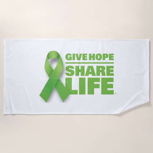 Organspenderin Awareness Beach Handtuch (Vorderseite)