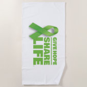 Organspenderin Awareness Beach Handtuch (Vorderseite)