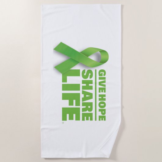 Organspenderin Awareness Beach Handtuch (Vorderseite)