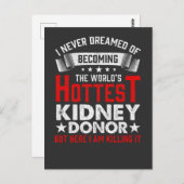 Organtransplantation der Niere Operation Erholung Postkarte (Vorne/Hinten)