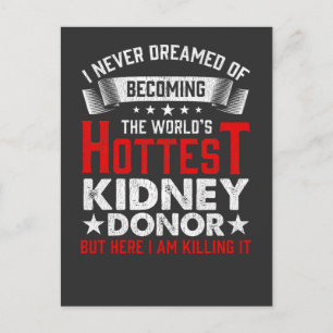 Organtransplantation der Niere Operation Erholung Postkarte