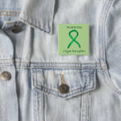 Organtransplantation Green Awareness Ribbon Custom Button (Beispiel)