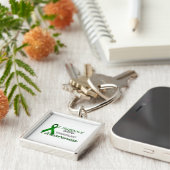 Organtransplantation Green Ribbon Premium Schlüsse Schlüsselanhänger (Seite)