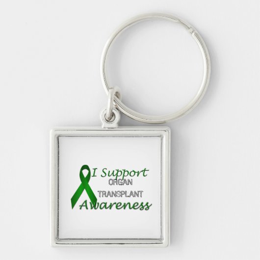 Organtransplantation Green Ribbon Premium Schlüsse Schlüsselanhänger (Vorne)