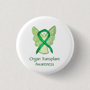 Organtransplantation Grünes Bewusstsein Ribbon Ang Button