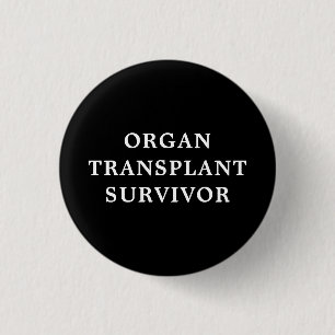 Organtransplantation - Schwarz-weiß medizinisch Button