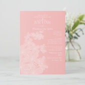 Organza Blume Taufe Einladung (Stehend Vorderseite)