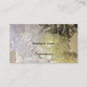 Organza-Stoffblumen Visitenkarte