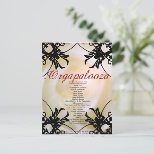 .Orgapalooza - Postkarte (Stehend Vorderseite)