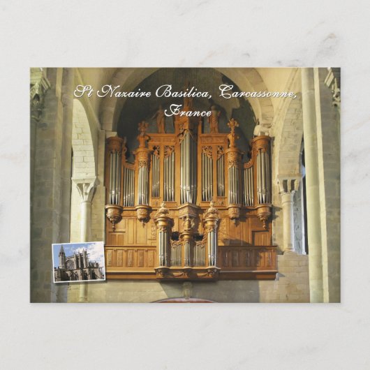 Orgel Carcassonne Postkarte (Vorderseite)