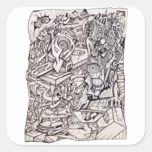 Orgel der Besorgnis Quadratischer Aufkleber (Vorderseite)