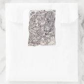 Orgel der Besorgnis Quadratischer Aufkleber (Tasche)