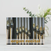 Orgel-Erwägung einladen - Metallrohre Einladung (Stehend Vorderseite)