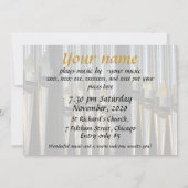 Orgel-Erwägung einladen - Metallrohre Einladung (Rückseite)