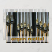 Orgel-Erwägung einladen - Metallrohre Einladung (Vorne/Hinten)