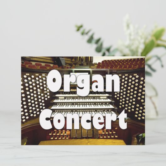 Orgel-Erwägung-Einladung Einladung (Stehend Vorderseite)