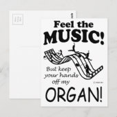 Orgel fühlen die Musik Postkarte (Vorne/Hinten)
