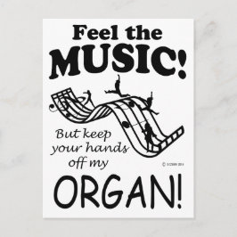 Orgel fühlen die Musik Postkarte